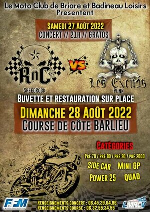 CONCERT ROCK ET COURSE DE COTE LES 27  ET 28 AOUT 2022